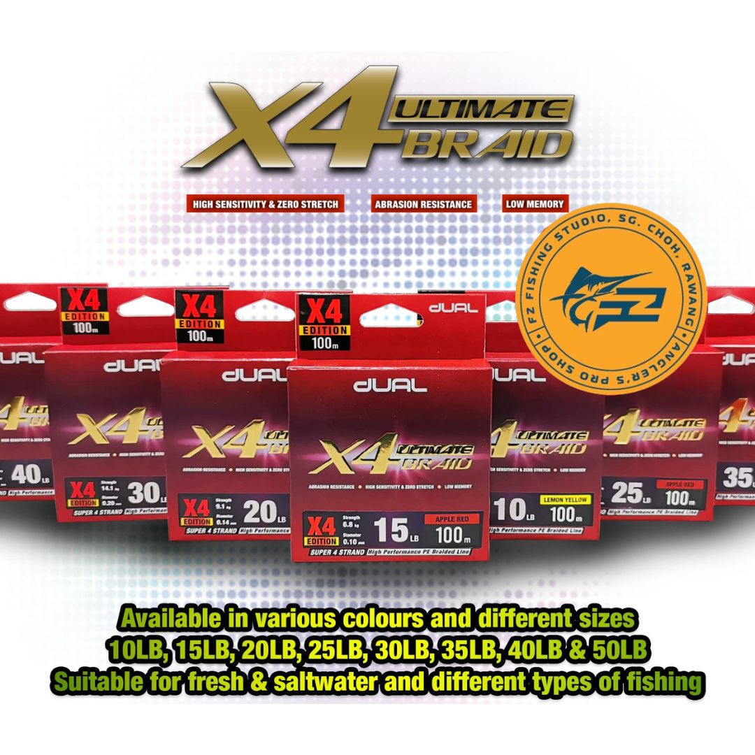 Dual Ultimate X4 Braided Fishing Line for casting