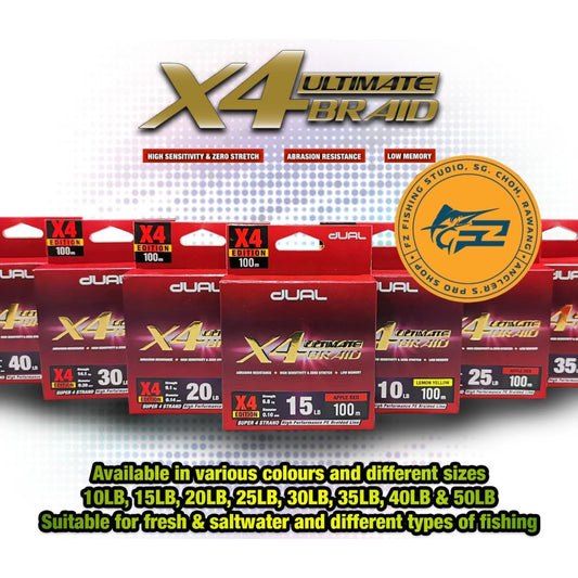 Dual Ultimate X4 Braided Fishing Line for casting