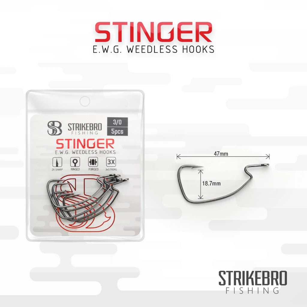 Stinger Weedless Hook by Strikebro