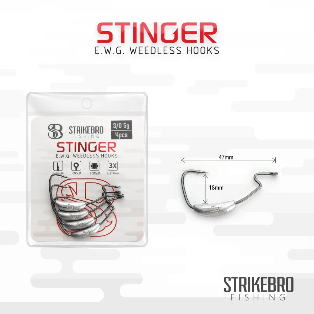 Stinger Weedless Hook by Strikebro