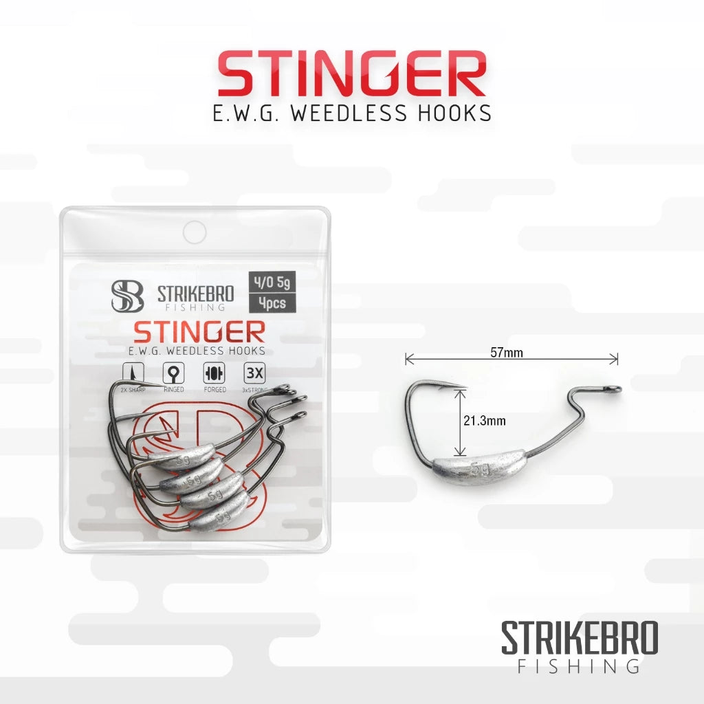 Stinger Weedless Hook by Strikebro