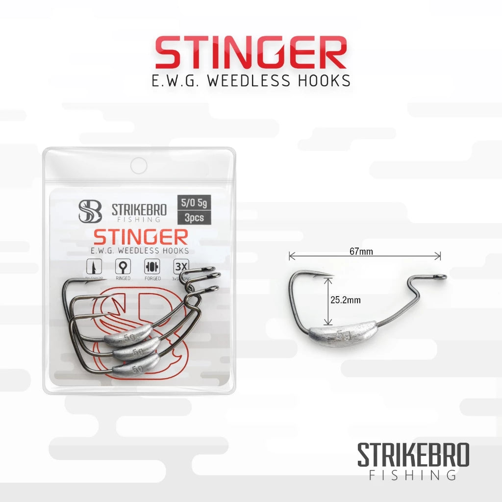 Stinger Weedless Hook by Strikebro