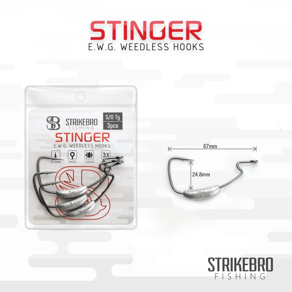 Stinger Weedless Hook by Strikebro