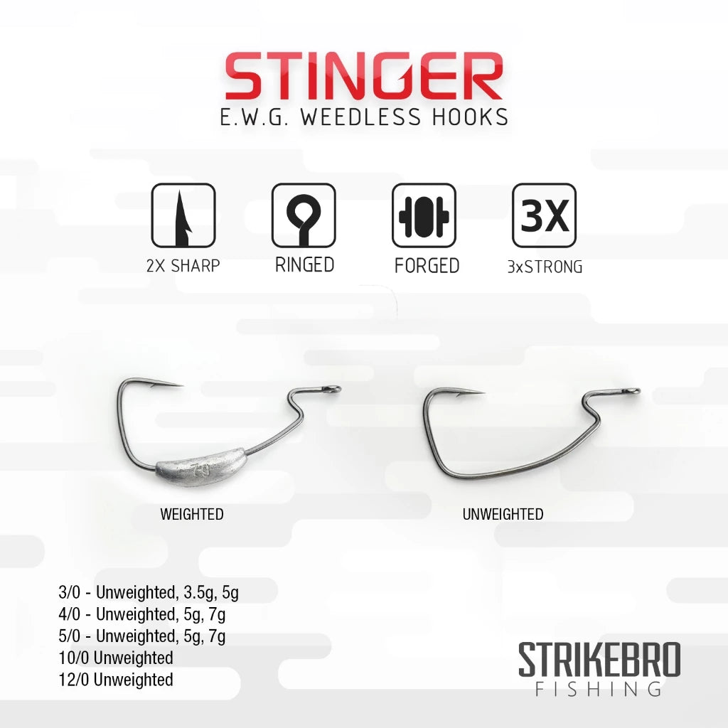Stinger Weedless Hook by Strikebro