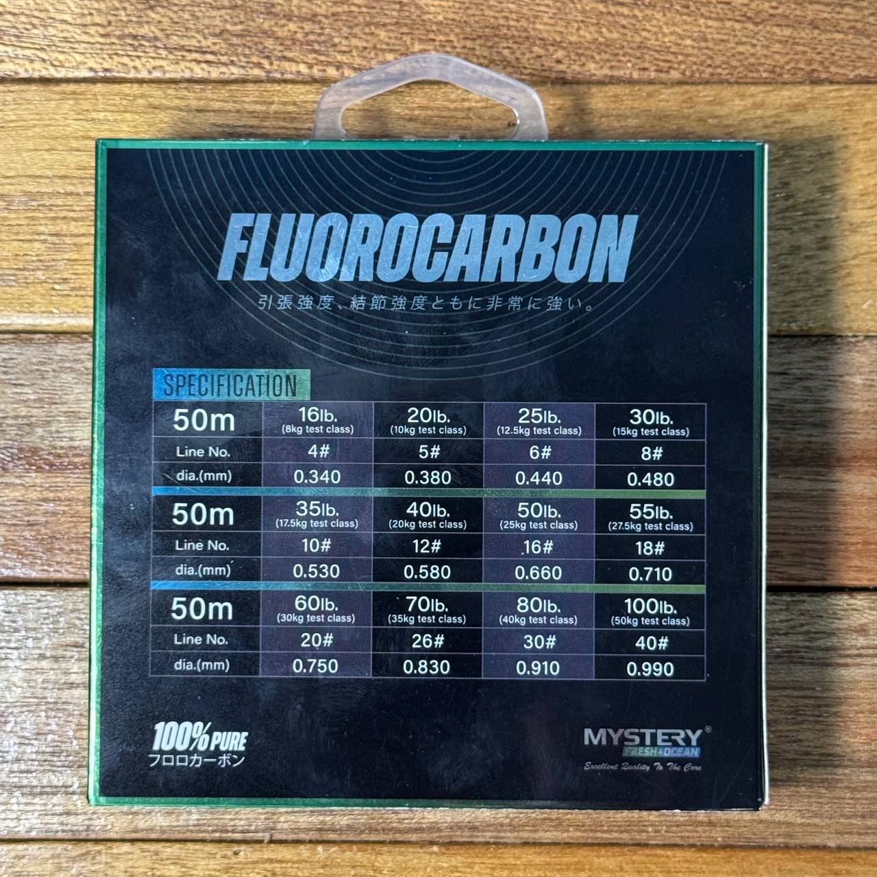 Leader 100% Fluorocarbon by Mystery Fresh & Ocean for jigging and casting