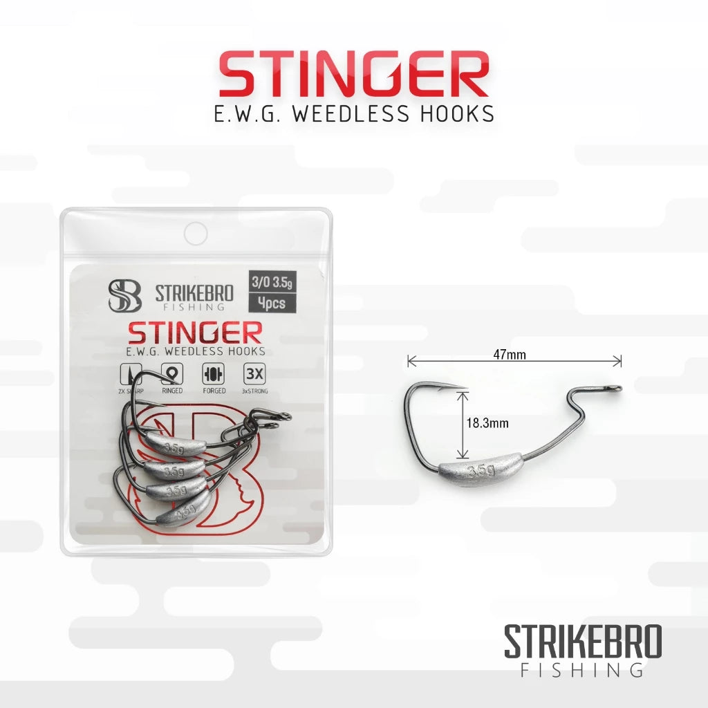 Stinger Weedless Hook by Strikebro