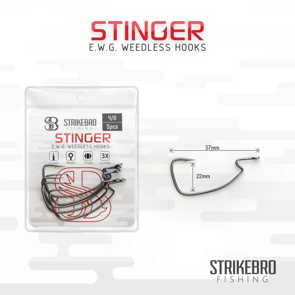 Stinger Weedless Hook by Strikebro