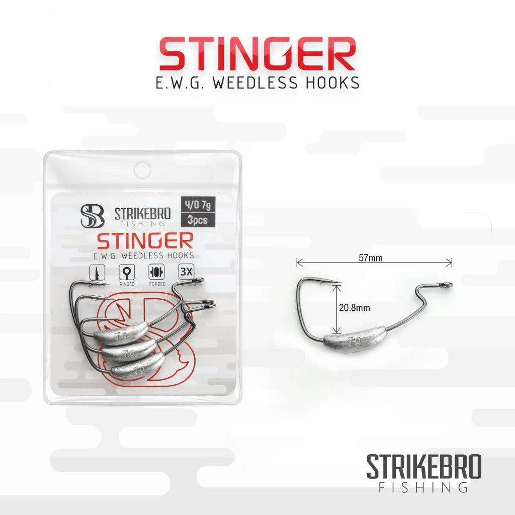 Stinger Weedless Hook by Strikebro