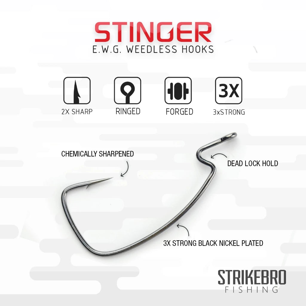 Stinger Weedless Hook by Strikebro